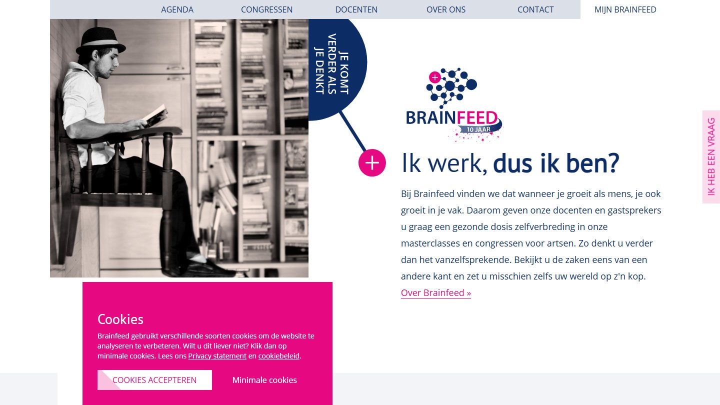 Umbraco website brainfeed.nl - Brainfeed online opleidingsplatform