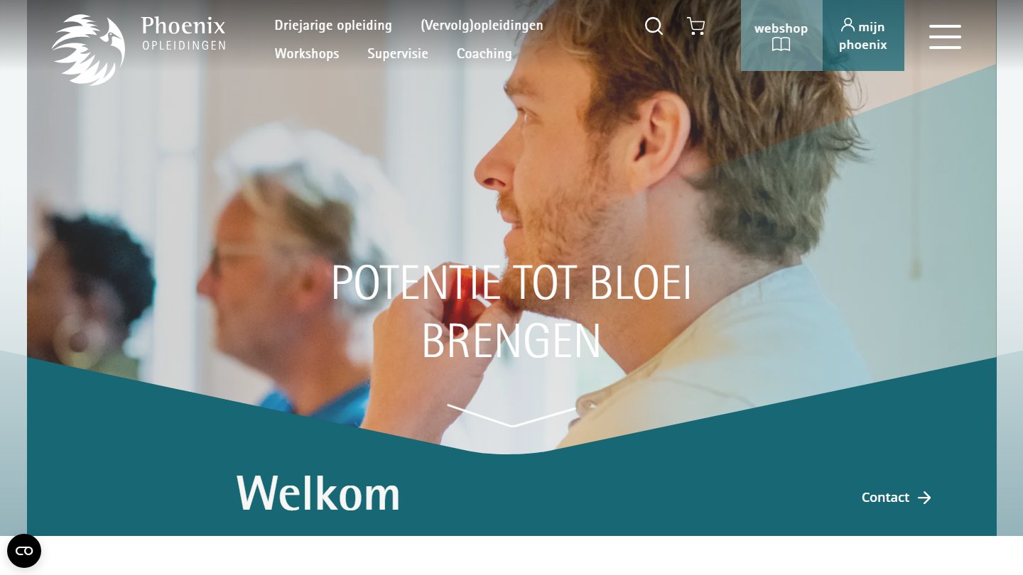 Umbraco website phoenixopleidingen.nl - Phoenix Opleidingen online leerplatform